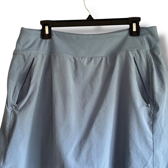 Athleta Soho athletic cottage blue skort with pockets sz 12 - Picture 3 of 6